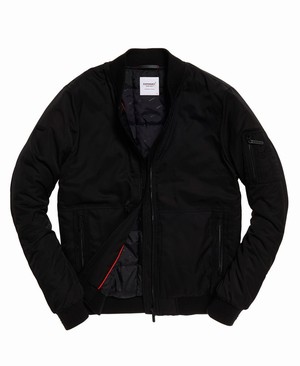 Superdry Edit Flight Bomber Férfi Kabát Fekete | AMBUI2510